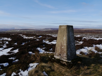 The trig point on Ouster Bank