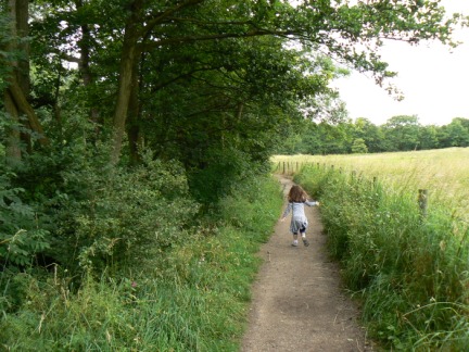 Rhiannon on the riverside path