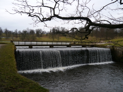 The weir below the first bridge