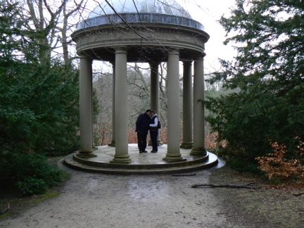 Mum and David in the Temple of Fame folly
