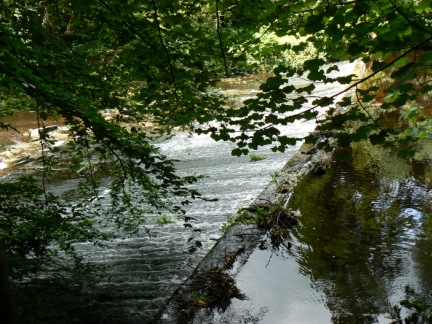 The weir just beyond the mill pond