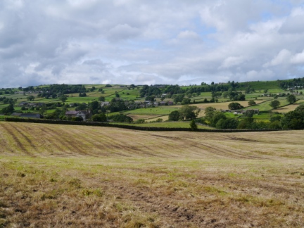 Looking across the valley to the small village of Wilsill