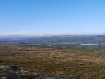Blackton Reservoir and the distant Balderhead Reservoir