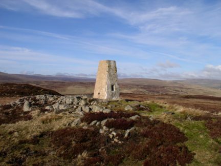The trig point on Cronkley Fell