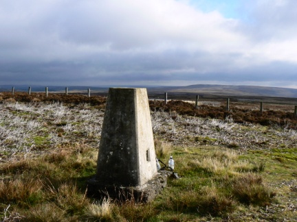 The trig point on Dry Rigg
