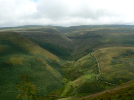 Looking down to Great Rundale from Dufton Pike