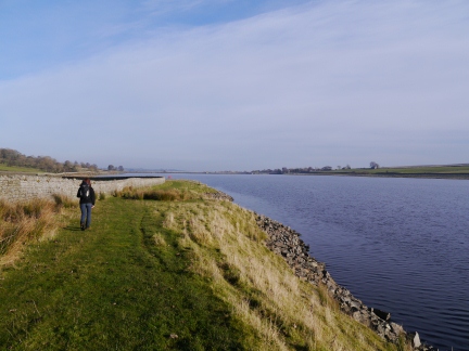 Lisa walking back along the north side of Hury Reservoir
