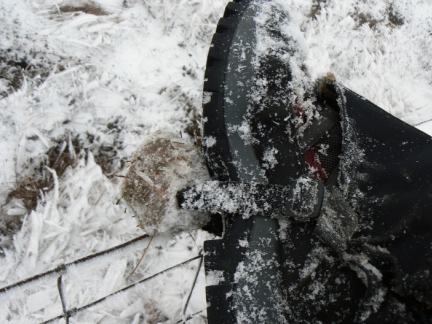 The ball of ice that formed round the bottom of my gator strap