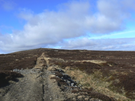 Approaching the top of Killhope Law