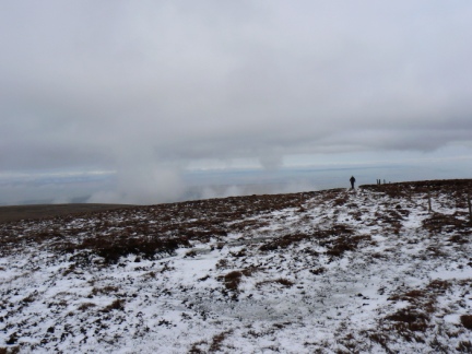 Matt approaching the top of Cold Fell