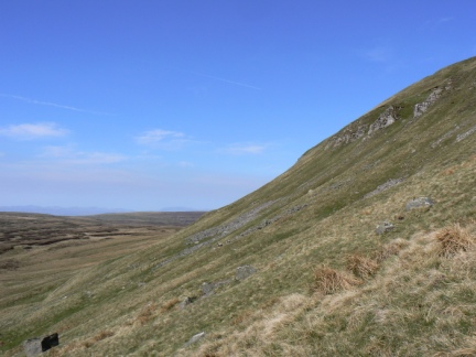 The steep south-eastern slopes of Mickle Fell