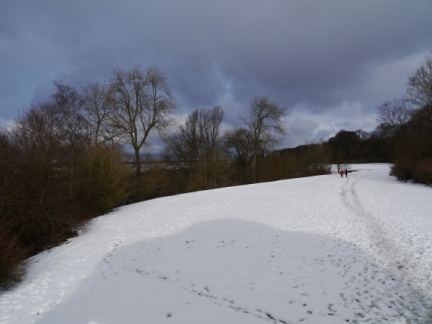 A snow covered Rievaulx Terrace