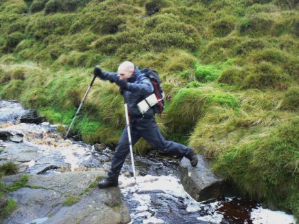Matt crossing Yellowslacks Brook