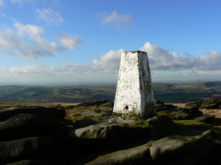 The trig point on Broadstone Hill