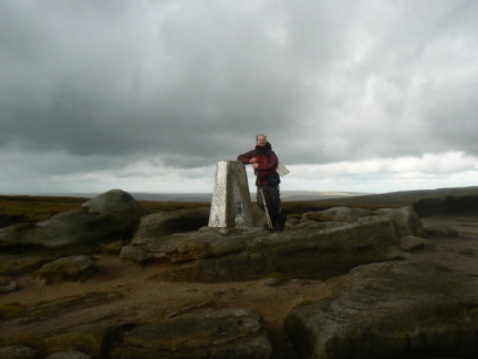 By the trig point on Higher Shelf Stones