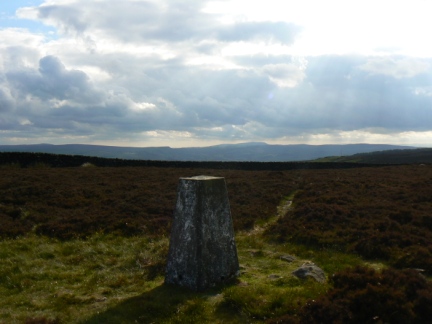 The trig point on High Addingham Moor
