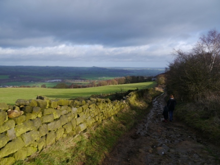 Lisa and Rhiannon walking down Spooner Lane