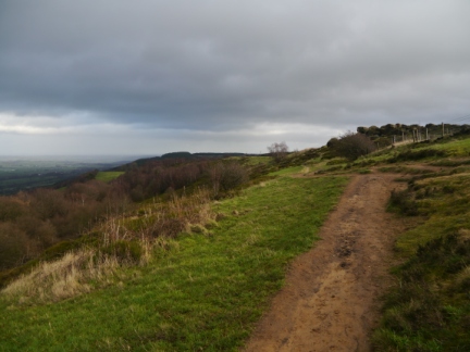 The path we followed to the top of The Chevin