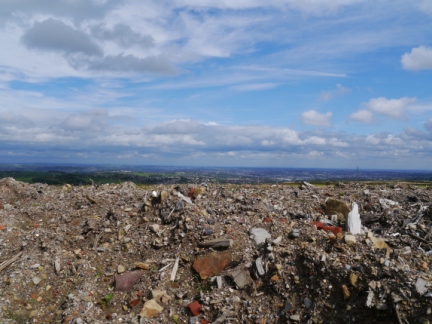 The churned up top of Soil Hill