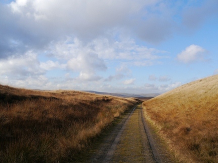 The track leading to the top of Cote Clough
