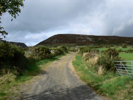 Looking back up at Garn Bach