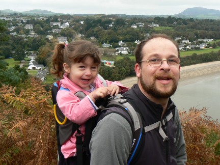 Myself and Rhiannon at the top of the steep climb from Llanbedrog