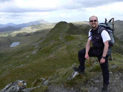 On the summit of Cnicht with the north top behind me