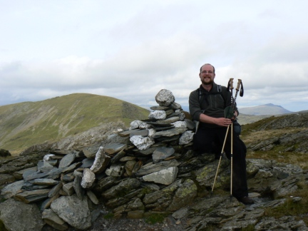 On the summit of Moelwyn Bach