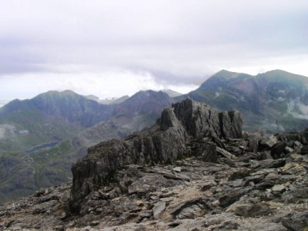 Snowdon from the top of Glyder Fawr
